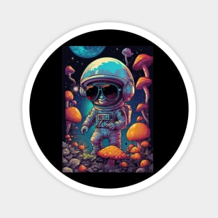 Techno Astronaut T-Shirt - Techno Organism - Catsondrugs.com - Techno, rave, edm, festival, techno, trippy, music, 90s rave, psychedelic, party, trance, rave music, rave krispies, rave flyer Magnet